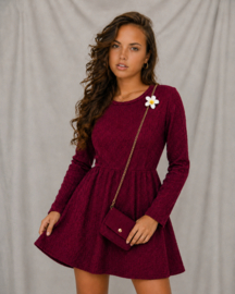 FRKU70917 jurk BORDEAUX ( 6pcs)