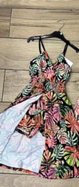 FRKU9797 jurk/jumpsuit  ZWART ( 6pcs)