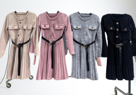 FRKU8360 jurk ( 6pcs)     4 kleuren