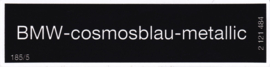 Sticker "cosmosblau - metallic" (Nieuw)