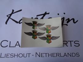 "Koni" sticker King Wings silver 40x18 mm (4 pieces, New) 