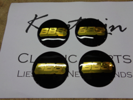 "BBS" badge rasin d=70 mm black - gold (4 pieces, New) 