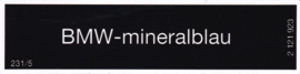Sticker "mineralblau" (Nieuw)