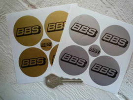 "BBS" sticker  d=50 mm goud (4 stuks, Nieuw)