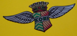 "Koni" sticker King Wings zilver 40x18 mm (4 stuks, Nieuw)