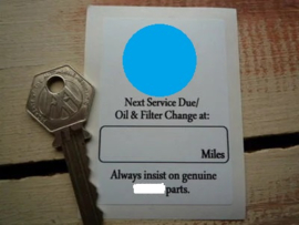 Service sticker 50x72 mm (Nieuw)