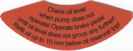 Stickerset voor stuuroliereservoir (Repro, Nieuw)