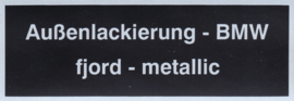 Sticker "fjord - metallic" (New)