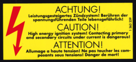 Sticker "High energy ignition system" (New)