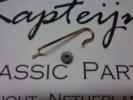 Aufhängehaken für Handbremsseil mit Gummi (Repro, Neu)