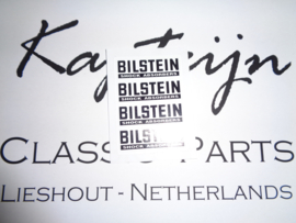 "Bilstein" sticker 50x12 mm Zwart-Wit (4 stuks, Nieuw)