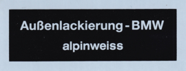 Sticker "alpinweiss" (Nieuw)