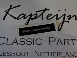 Sticker "royalblau - metallic" (Nieuw)