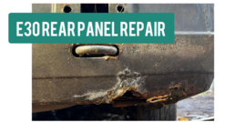 Repair panel rear at towing eye, sedan/coupe/touring 1987-1994 (Repro, New)