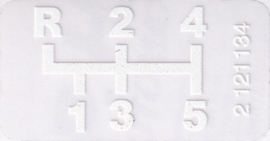 Getrag dogleg schakelpatroon sticker 38x20mm (Nieuw)