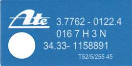 Ate T51 3.7762-0122.4, 50x25mm (Repro, Nieuw)