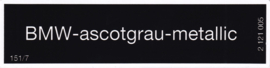 Sticker "ascotgrau - metallic" (Nieuw)