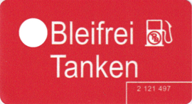 Sticker loodvrij tanken, rood (Nieuw)
