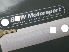 "Motorsport" Fenstersticker mit B*W logo 34x200 mm (Neu)
