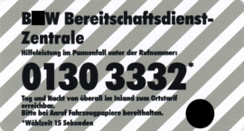 Aufkleber Bereitschaftsdienst (Repro, Neu)