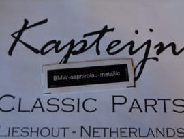 Sticker "saphirblau - metallic" (Nieuw)