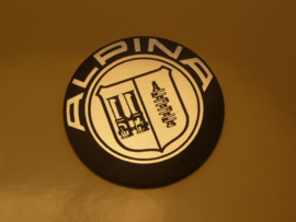 "Alpina" Logo, aluminium look, Magnetisch, 50mm (Neu)