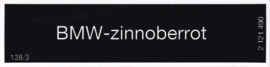 Sticker "zinnoberrot" (Nieuw)