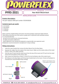 Rubber subframe Powerflex (Nr.20) (Set van 2, Nieuw)