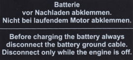 Aufkleber Batterie (Neu)