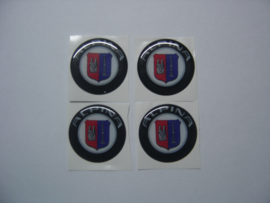 "Alpina Old Style" dome badge d=50 mm (4 pieces, New) 