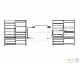 Kachelmotor (Rood, L=281mm)