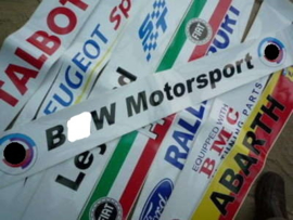 Zonneband "O B*W Motorsport O" 1300x150 mm (Nieuw)