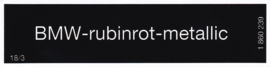Aufkleber "rubinrot - metallic" (Neu)