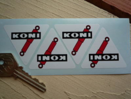 "Koni" sticker driehoek 50x45 mm (4 stuks, Nieuw)