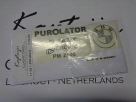 Stickerset voor oliefilterhuis M30 (Purolator PM 2106) (Repro, Nieuw)