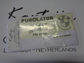 Aufklebersatz für M30 Ölfilter gehause (Purolator PM 2106) (Repro, Neu)