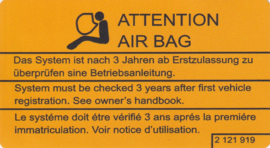 Sticker Airbag (Repro, Nieuw)