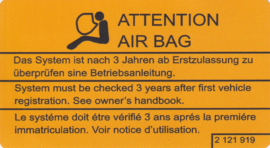 Aufkleber Airbag (Repro, Neu)