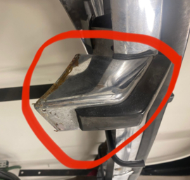 Bumperrozetten achterbumper, RVS (Set, Repro, Nieuw)