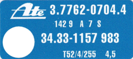 Ate T52 3.7762 - 0704.4, 46x21mm (Repro, Nieuw)