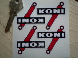 "Koni" sticker 50x50 mm (4 Stück, Neu) 