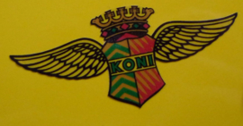"Koni" sticker King Wings transparant 40x18 mm (4 Stück, Neu) 