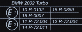 Aufkleber "ECE 2002 Turbo" (Neu)