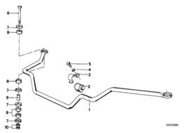 Beugel stabilisatiestang voor