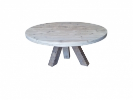 Steigerhouten ronde tafel Claudia