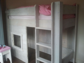 Steigerhouten bed Amy