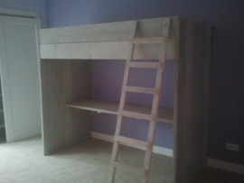 Steigerhouten bed Romy