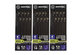 MXC-4 barbless 10cm x-strong bait band rigs