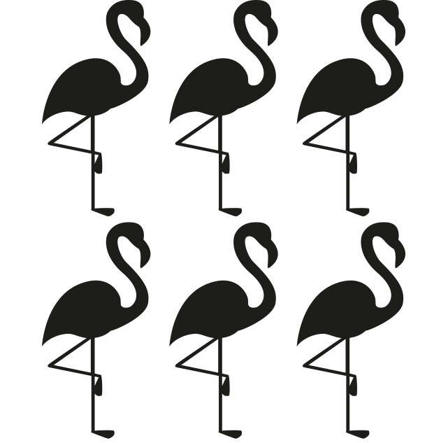 muurstickers folie  flamingo