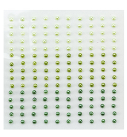 Nellie`s Choice - APS302 - Adhesive half pearls 3 tinten groen